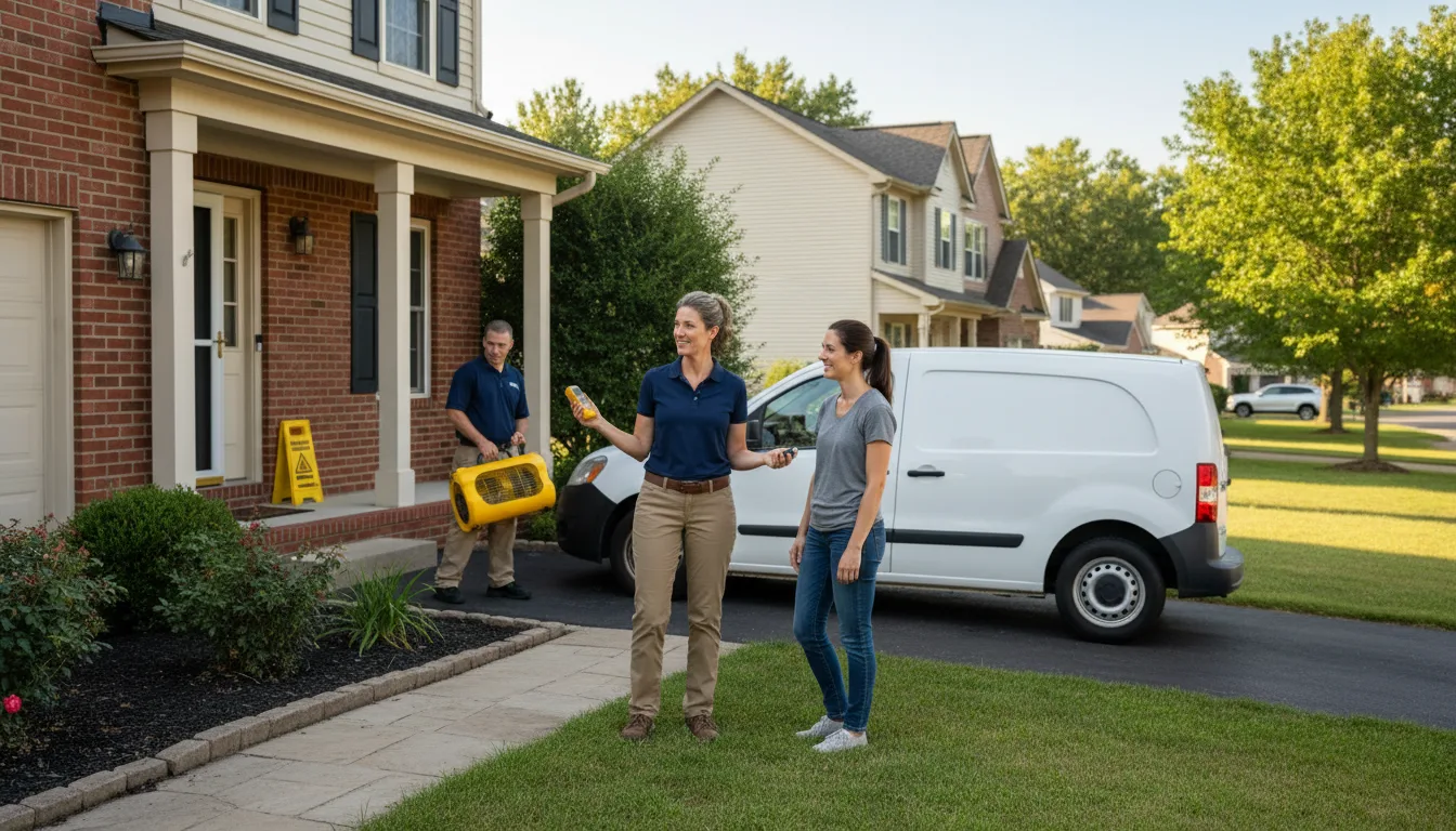 Residential water damage restoration in Rainbow, TX
